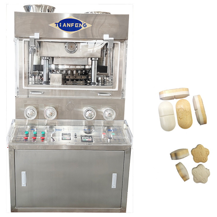 ZPW31 Máquina de prensado de tabletas de píldora de tipo rotativo de doble capa 60000 piezas/hora con 2 alimentadores forzados