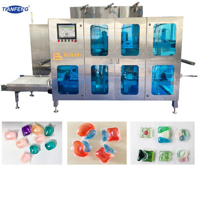 Vaina detergente líquida de la película soluble en agua automática de PVA que hace la máquina